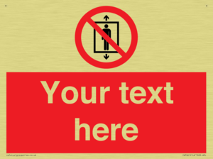 Custom prohibition Do not use this lift for people